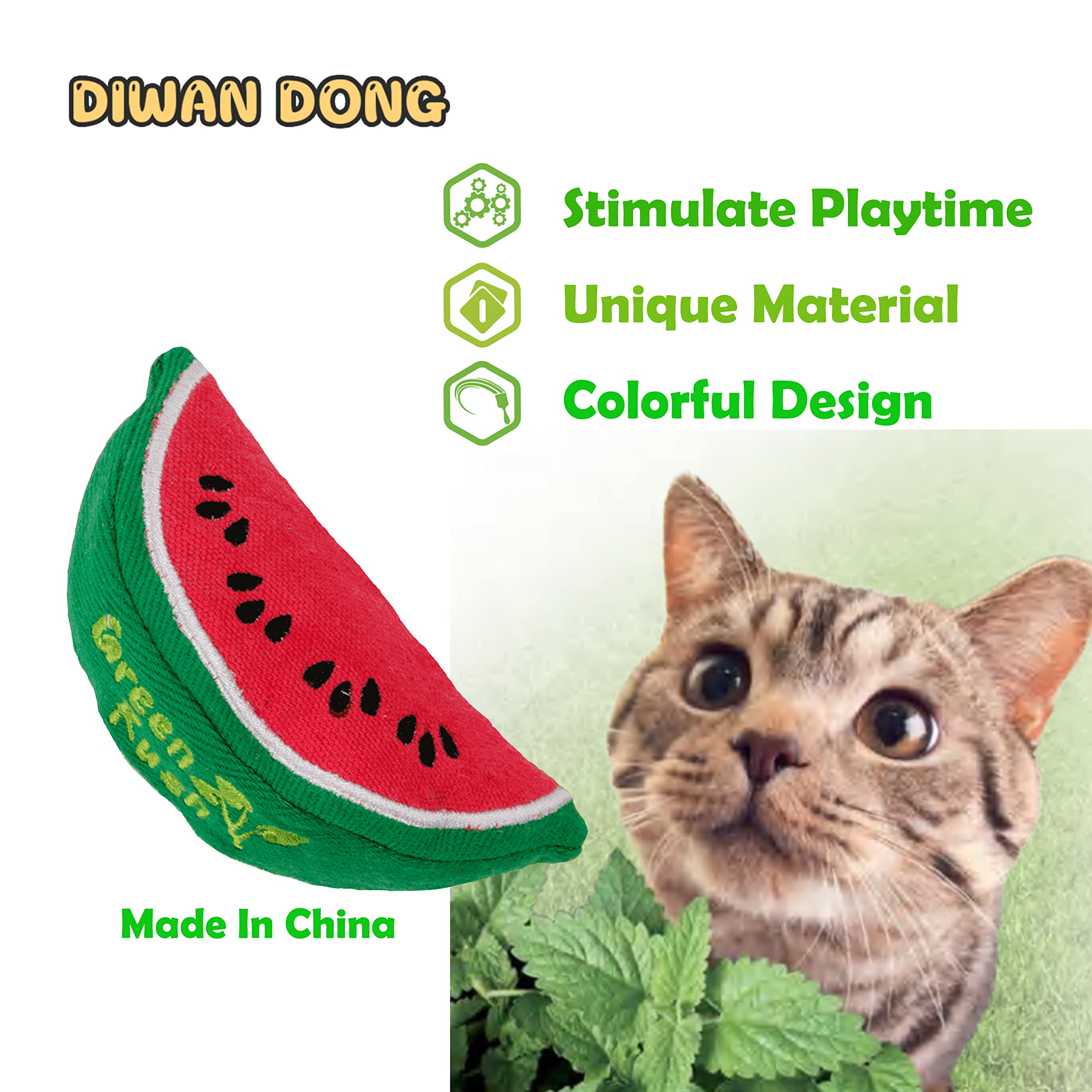 Amazon | DIWANDONG スイカ キャットニップ おもちゃ 猫のおもちゃ